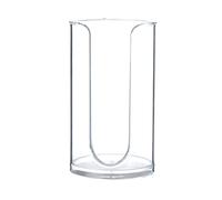 Petit distributeur de gobelets jetables en plastique compact pour rince-bouche, support de rangement pour salle de bain, vanité, comptoir, évier, tient dans l'évier (transparent, taille unique)