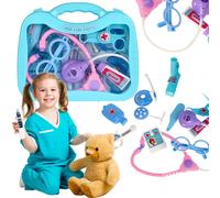 Petit docteur, trousse de médecin dans une valise bleue 3+ MEGA CREATIVE