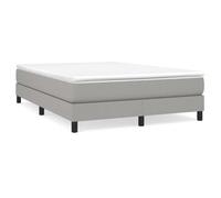 Petit double - MANGO - Cadre de lit 2 PLACES - sans matelas - gris clair 140x200 cm tissu FR13865