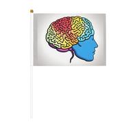 Petit drapeau à main gauche et droit pour jeux sportifs et festivals, décoration de défilé 14 x 20,8 cm