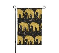 Petit drapeau abstrait imprimé éléphant pour cour jardin drapeau épais pour porches pelouses résistant à la décoloration