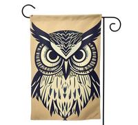 Petit drapeau de jardin mignon imprimé hibou double face vertical bienvenue drapeau de cour 31,8 x 45,7 cm décoration extérieure