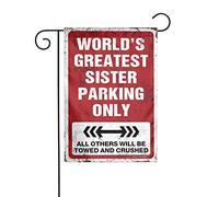 Petit drapeau de jardin World's Greatest Sister Parking Only - Mini drapeau de jardin - Drapeau de jardin