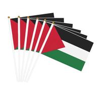 Petit drapeau de la Palestine imprimé drapeau de la Palestine, drapeau double face agitant à la main 14 x 20,8 cm