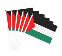 Petit drapeau de la Palestine imprimé drapeau de la Palestine, drapeau double face agitant à la main 14 x 20,8 cm