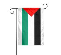 Petit drapeau de la Palestine imprimé drapeau de Noël Drapeau de jardin double face Décoration de pelouse de Noël pour l'extérieur de la cour
