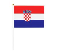 Petit drapeau de la République de Croatie - Idéal pour les événements en plein air, l'esprit d'équipe et les décorations, 14 x 20,8 cm
