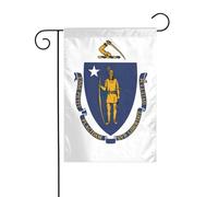 Petit drapeau de l'État du Massachusetts - Drapeaux de jardin double face - Décoration de pelouse de Noël pour l'extérieur de la cour