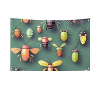 Petit drapeau de maison pour l'extérieur - Atlas des insectes - Drapeau saisonnier pour Noël, Halloween, Pâques, Saint-Valentin