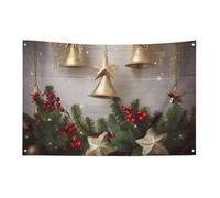 Petit drapeau de maison pour l'extérieur du sapin de Noël et des cloches, drapeau saisonnier pour Noël, Halloween, Pâques, Saint-Valentin