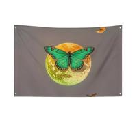 Petit drapeau de maison pour l'extérieur du soleil et de la lune - Drapeau saisonnier pour Noël, Halloween, Pâques, Saint-Valentin