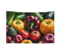 Petit drapeau de maison pour l'extérieur, légumes frais, fruits, drapeau saisonnier pour Noël, Halloween, Pâques, Saint-Valentin