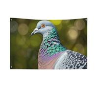 Petit drapeau de maison pour l'extérieur - Pigeon gris - Drapeau saisonnier pour Noël, Halloween, Pâques, Saint-Valentin