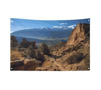 Petit drapeau de maison pour l'extérieur Pikes Peak Drapeau saisonnier du Colorado pour Noël, Halloween, Pâques, Saint-Valentin