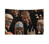 Petit drapeau de maison pour l'extérieur rituel africain ethnique tribal saisonnier pour Noël, Halloween, Pâques, Saint-Valentin