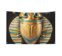 Petit drapeau de maison pour l'extérieur - Scarabée égyptien - Drapeau saisonnier pour Noël, Halloween, Pâques, Saint-Valentin