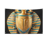 Petit drapeau de maison pour l'extérieur - Scarabée égyptien - Drapeau saisonnier pour Noël, Halloween, Pâques, Saint-Valentin