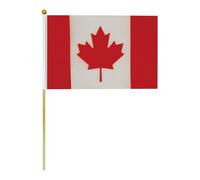 Petit drapeau du Canada à agiter - 14 x 21 cm - Drapeau d'ambiance pour la fête nationale - Festival joyeux pour célébrer le 150e anniversaire de la fête nationale NTf428 (blanc, 14 x 21 cm)