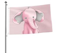 Petit drapeau éléphant de 6,1 x 91 cm avec impression double face pour l'extérieur, les vacances, bannière cadeau avec œillets, toile de fond pour photo pour décoration intérieure et extérieure