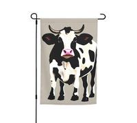 Petit drapeau imprimé vache à pois noirs pour cour, jardin, drapeau épais pour porches, pelouses, résistant à la décoloration