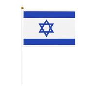 Petit drapeau israélien - Idéal pour les événements en plein air, l'esprit d'équipe et les décorations, 14 x 20,8 cm