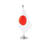 Petit drapeau japonais pour bureau, salle de coration | Polyester 14 x 20,8 cm, poteau en métal de 30,5 cm, enseignants, projets scolaires, événements culturels