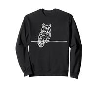 Petit-Duc Maculé Line Art Oiseau Ornithologie Sweatshirt