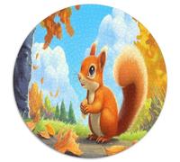 Petit écureuil 1000 Piece Puzzle Rond, pour Enfants Adulte De Forme Irrégulière, Unique Jigsaw pour La Famille Amis De Qualité Supérieure 1000pcs (67.5x67.5cm)