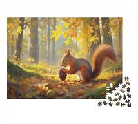 Petit écureuil Puzzle Puzzle 1000 Pièces Adultes Et Enfants Dès 14 Ans Puzzle De Qualité Supérieure Défi Jouets Tyurin Moderne Jeu Cadeau Unique 1000pcs (75x50cm)
