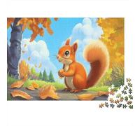 Petit écureuil Puzzles Puzzle 1000 Pièces Adulte 1000 Pièces Puzzle en Bois Défi Jouets Animaux Dessins animés Jeu Éducatif De l'art De La Décoration 1000pcs (75x50cm)