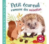 Petit écureuil ramasse des noisettes