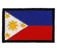 Petit écusson à repasser ou à coudre - Motif drapeau des Philippines - Thermocollant - Pour vêtements - Dimensions : 4,5 x 3,0 cm