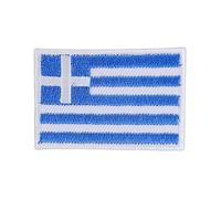 Petit écusson drapeau de la Grèce à repasser à repasser patch thermocollant patch taille 4,7 x 3,2 cm