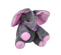 Petit Éléphant Adorable Électrique Animé Flappy Push Doll Kids Present, Gris Rose