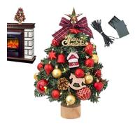 Petit - en feutre, ensemble d'artisanat pour couverture pour enfants | Dessus de table avec lumières, Arbre de pin artificiel de Noël à piles pour la maison, les tout-petits