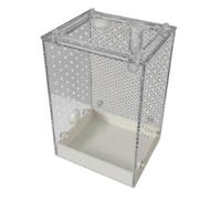 Petit enclos pour reptiles - Boîte d'habitat ventilée transparente pour insectes, terrarium | Système de conteneur d'observation transparent pour mante, araignée, scorpion, scarabée, fourmis, gardon