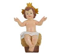 Petit enfant Jésus - Sculpture miniature en résine synthétique pour crèche de Noël catholique chrétienne, table, église, maison, bureau