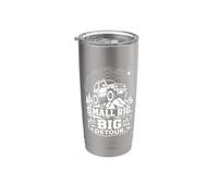 Petit engin Big Detour, design tout-terrain compact et amusant Gobelet isotherme en acier inoxydable double paroi