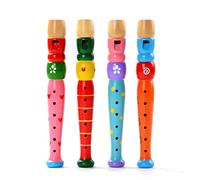 Petit enregistreur en bois Flûte en bois Flûte colorée Éducation précoce Musique Jouet d'apprentissage Instruments de musique Jouet éducatif précoce