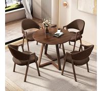 Petit Ensemble de Table de conférence avec 4 chaises, Table de réception et de négociation pour Bureau, Table à Manger avec sièges et dossiers rembourrés, Parfaite pour Le Salon ou Le Salon
