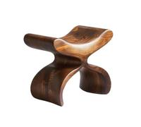 Petit Escabeau Tabouret Bas en Bois Massif Artistique for la Maison, Le Salon, Petit Tabouret Moderne rondins, à Chaussures créatif(A)