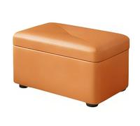 Petit espace de rangement rembourré en éponge épaisse - Repose-pieds carré avec bois E 25,4 x 39,9 x 22,9 cm, repose-pieds élégant pour salon et chambre à coucher