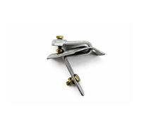 Petit étrier galvanisé avec plaque ouverture maxi 8 mm pour Plaque Bac Acier Tôle