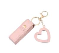 Petit étui à lèvres, support de maquillage - Organisateur de rouge à lèvres en cuir Fashion PU avec pendentif d'amour pour le rouge à lèvres du Nouvel An et anniversaire et réoriment pour les lèvres