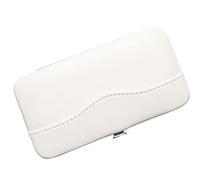 Petit étui à pinces pour extensions de cils, sac de rangement vide en cuir synthétique, étui de voyage portable pour greffage de cils, outils de maquillage, ciseaux, brosse à cils, blanc