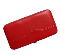 Petit étui à pinces pour extensions de cils, sac de rangement vide en cuir synthétique, étui de voyage portable pour greffage de cils, outils de maquillage, ciseaux et brosse à cils, rouge
