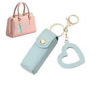 Petit Étui À Rouge À Lèvres - Petit Étui À Rouge À Lèvres Élégant, Étui À Rouge À Lèvres De Voyage | Petit Sac À Cosmétiques Portable En Cuir Pu Avec Pendentif D'amour Pour Rouge À Lèvres, Parfum, Bri