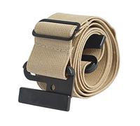 Petit étui de téléphone à rabat avec passants de ceinture réglable, beige, taille unique