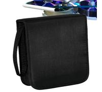 Petit étui | Sac de rangement à 40 capacités | Rangement pour disques, fermeture éclair portable, livret en tissu Oxford pour voyage et rangement de voiture