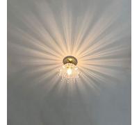 Petit européen en cuivre Pur en Forme de Couronne pour Chambre de Princesse de Fille, éclairage Suspendu Transparent, plafonnier en Verre d'intérieur, décoration Artistique, Lampe Suspendue